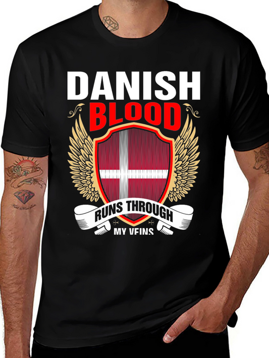 Camiseta Sangre Danesa con Diseño Patriótico