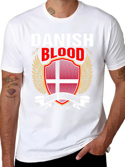 Camiseta Sangre Danesa con Diseño Patriótico