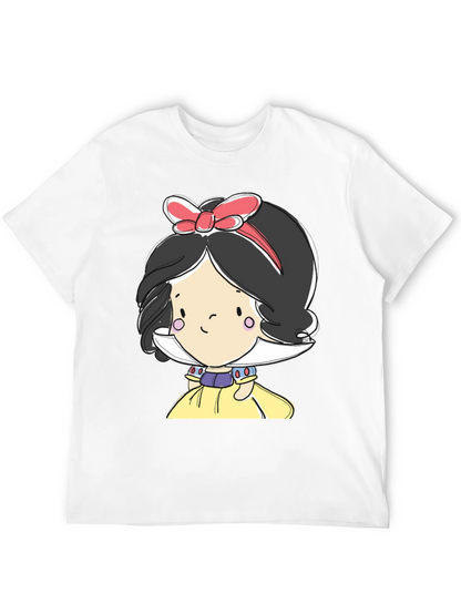 Camiseta Negra con Diseño de Princesa de Cuento