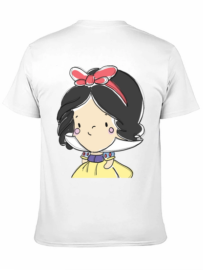 Camiseta Negra con Diseño de Princesa de Cuento
