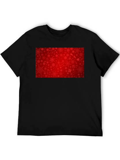 Camiseta Negra Navideña con Diseño Festivo Rojo