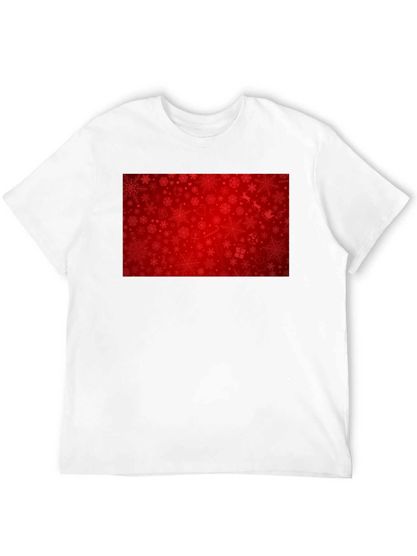 Camiseta Negra Navideña con Diseño Festivo Rojo