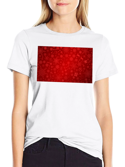 Camiseta Negra Navideña con Diseño Festivo Rojo