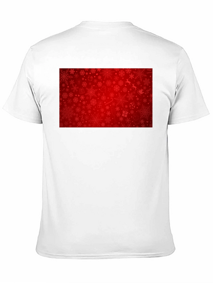Camiseta Negra Navideña con Diseño Festivo Rojo