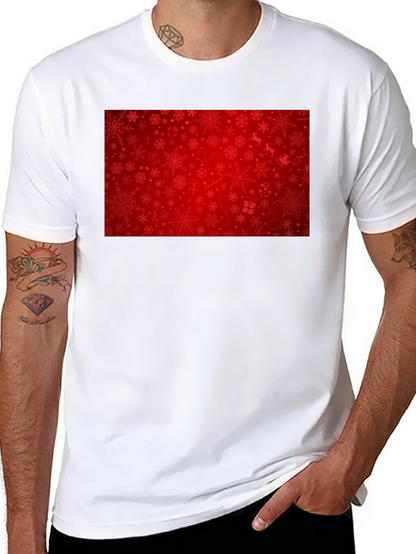 Camiseta Negra Navideña con Diseño Festivo Rojo