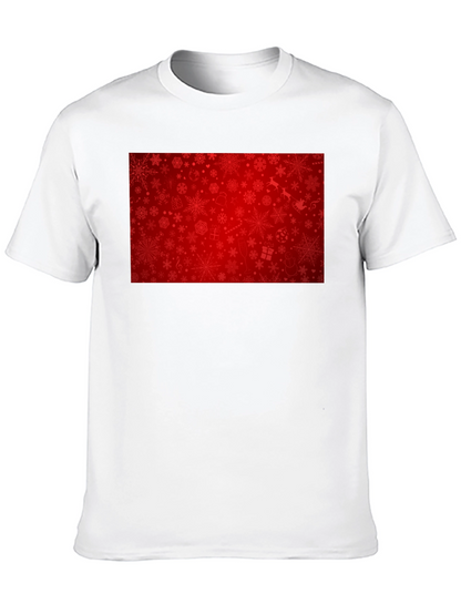 Camiseta Negra Navideña con Diseño Festivo Rojo