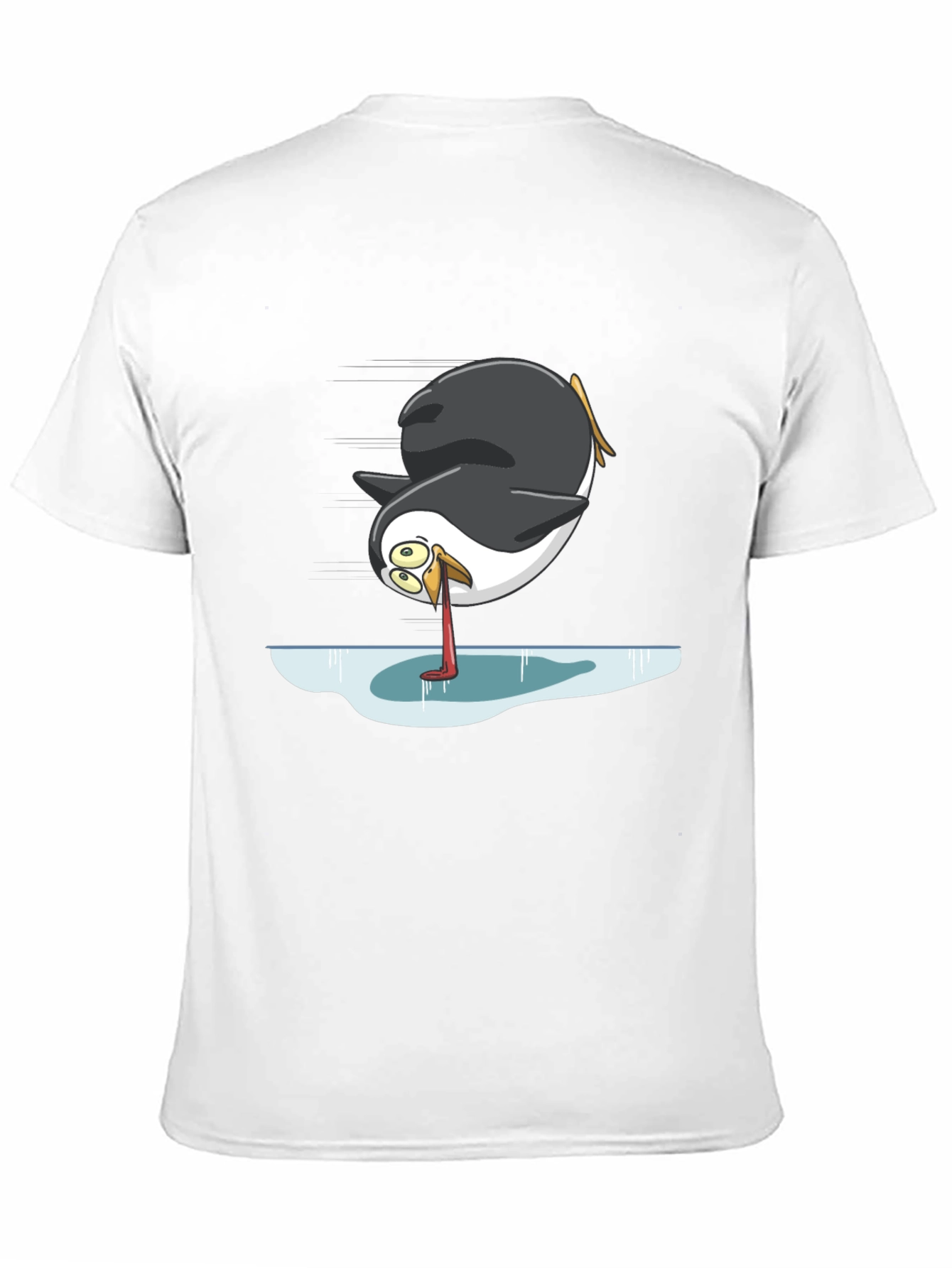 Camiseta Negra con Diseño Divertido de Pingüino
