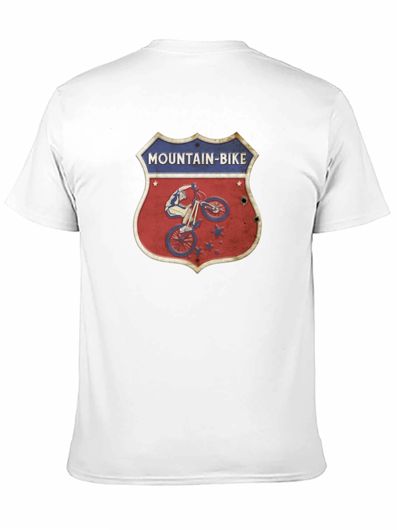 Camiseta Negra con Diseño de Bicicleta de Montaña Retro