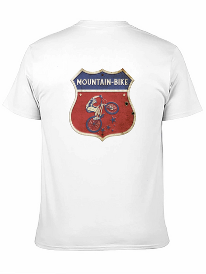 Camiseta Negra con Diseño de Bicicleta de Montaña Retro