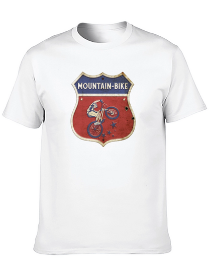 Camiseta Negra con Diseño de Bicicleta de Montaña Retro