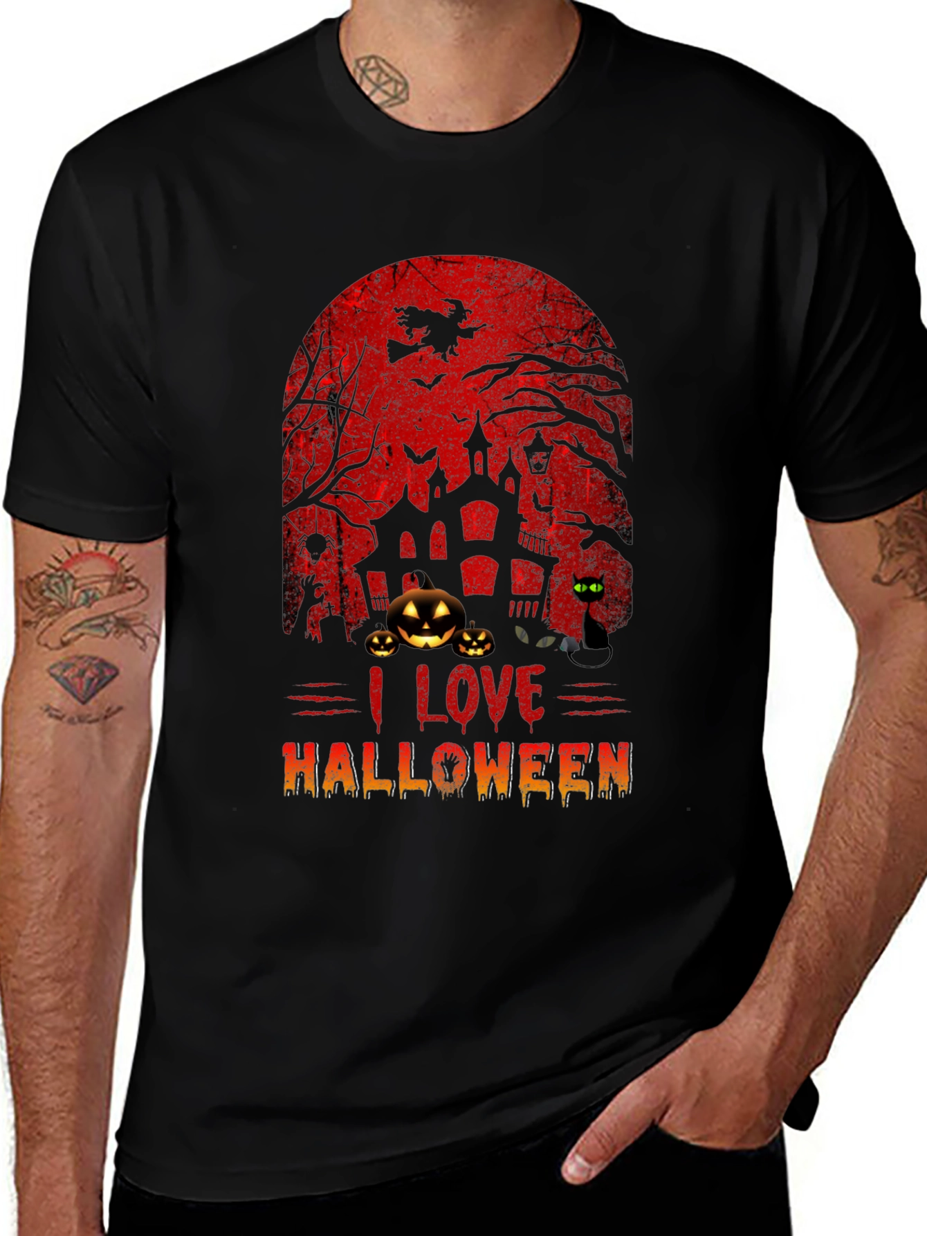Camiseta Negra Halloween - Diseño Escalofriante