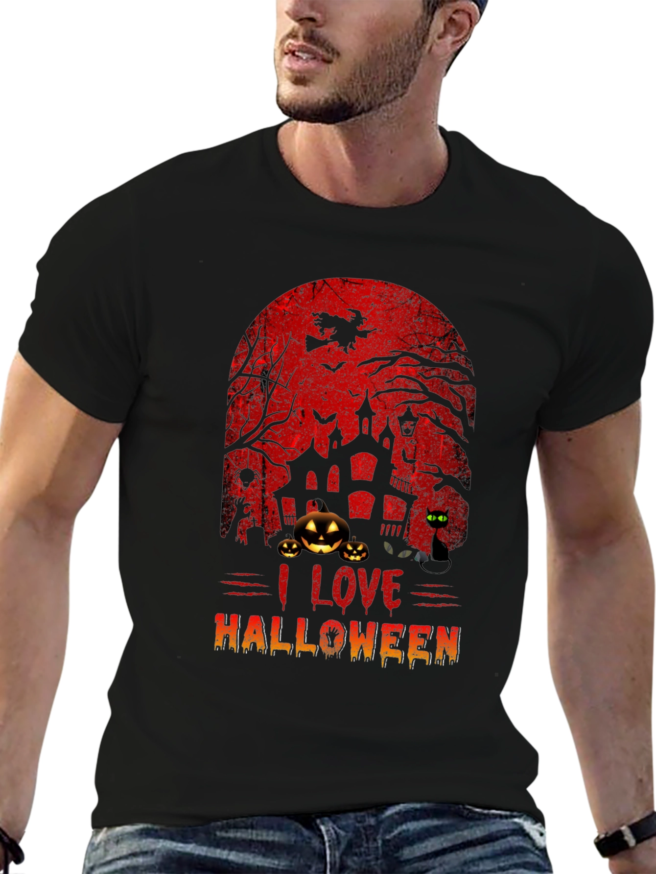 Camiseta Negra Halloween - Diseño Escalofriante