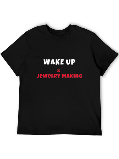 Camiseta Negra Wake Up & Jewelry Making