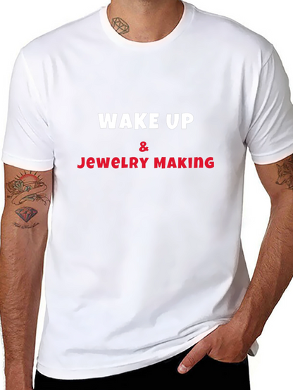 Camiseta Negra Wake Up & Jewelry Making
