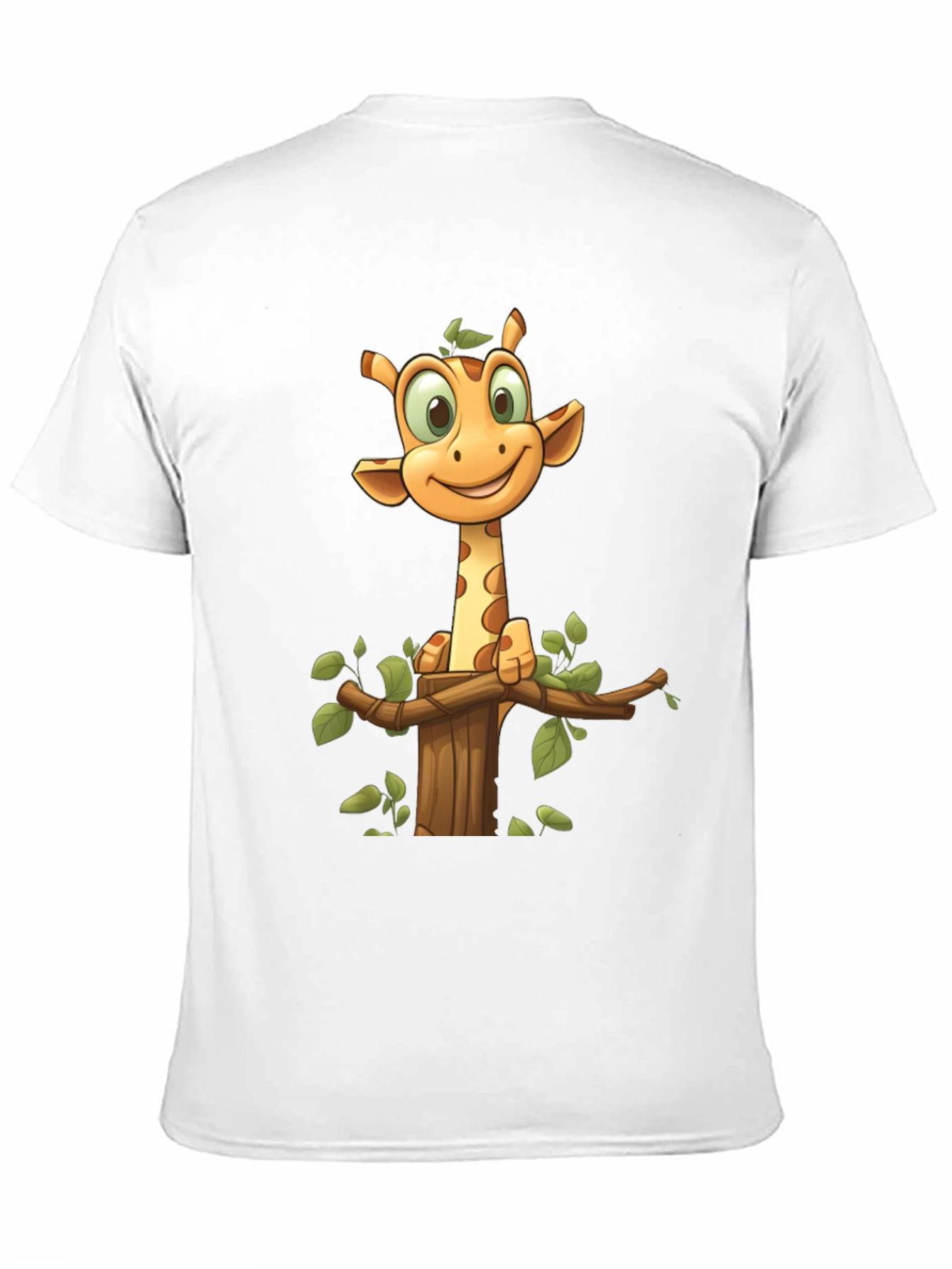 Camiseta Negra con Diseño de Jirafa Animada