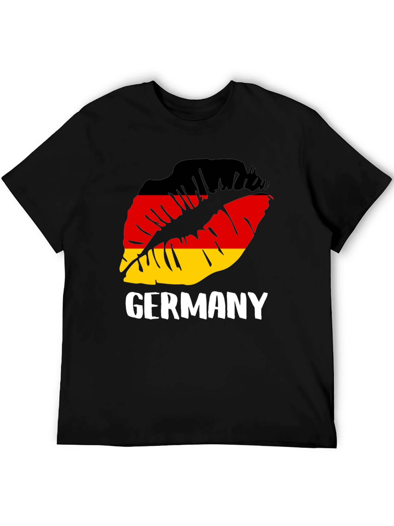 Camiseta Negra Alemania Beso Bandera