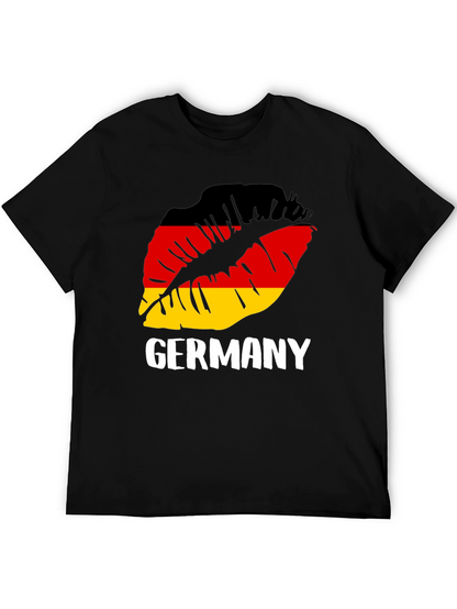 Camiseta Negra Alemania Beso Bandera