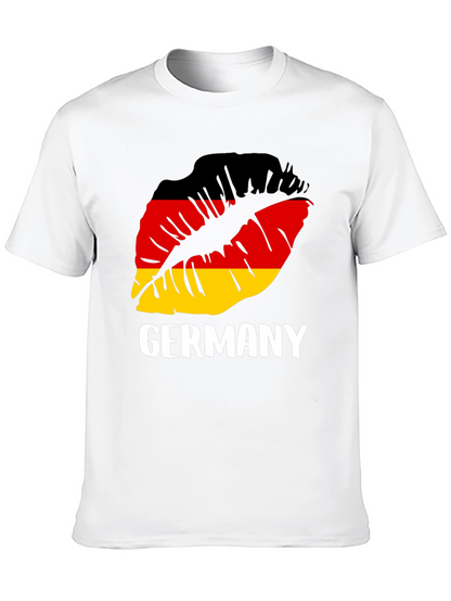 Camiseta Negra Alemania Beso Bandera