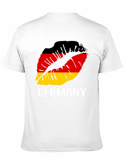 Camiseta Negra Alemania Beso Bandera