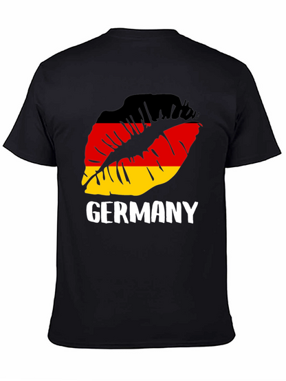 Camiseta Negra Alemania Beso Bandera