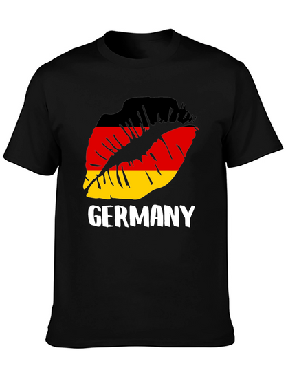 Camiseta Negra Alemania Beso Bandera
