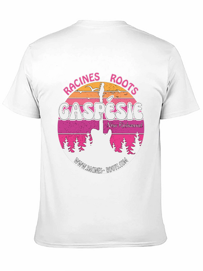 Camiseta Negra Racines Roots Gaspésie