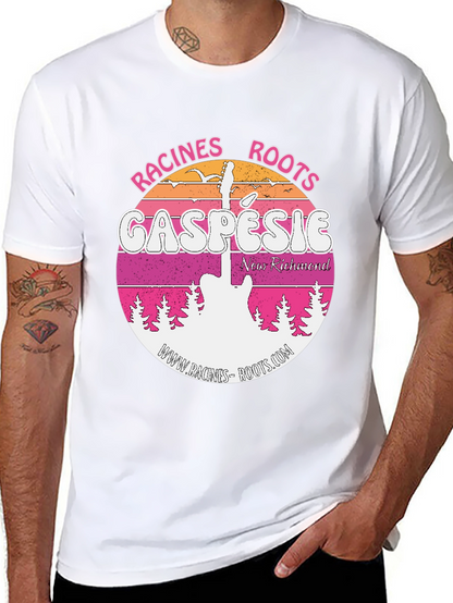 Camiseta Negra Racines Roots Gaspésie