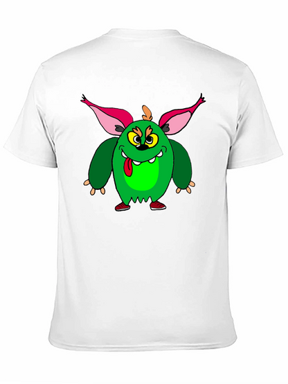 Camiseta Negra con Monstruo Verde Divertido
