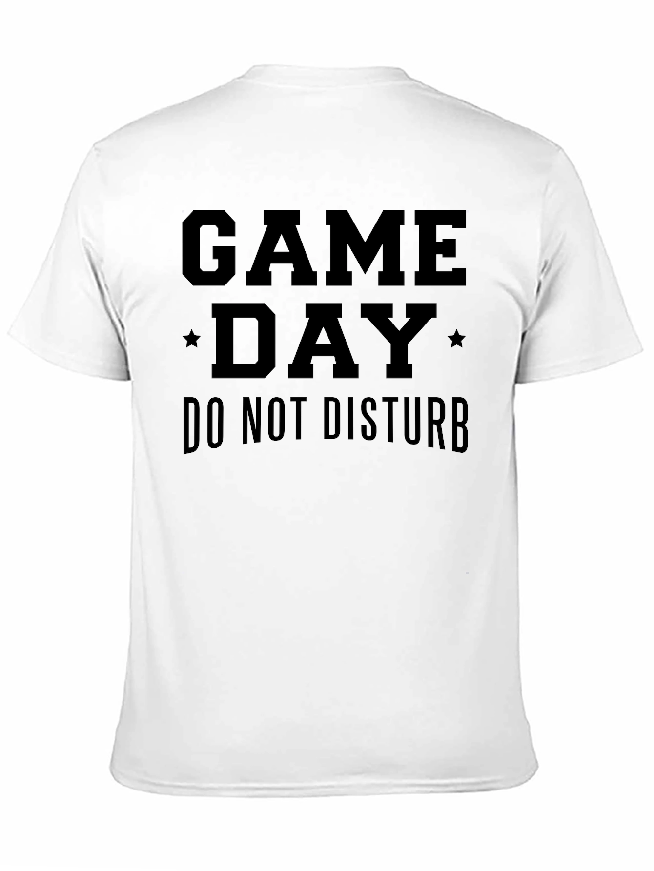 Camiseta Negra Día de Juego - No Molestar