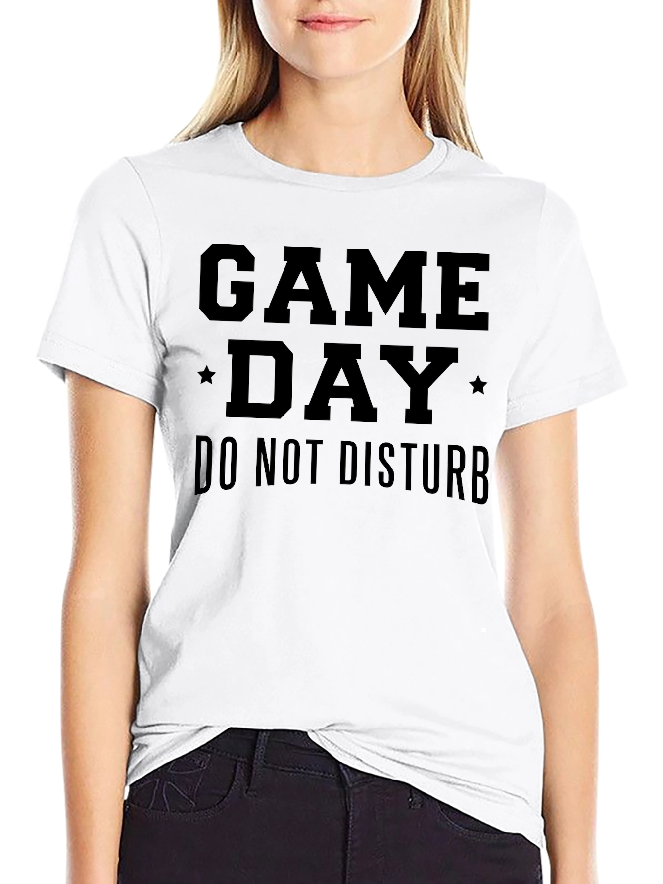 Camiseta Negra Día de Juego - No Molestar