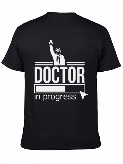 Camiseta Negra Doctor en Progreso Divertida