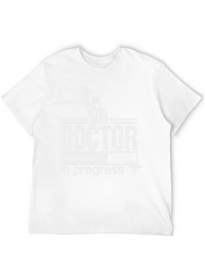 Camiseta Negra Doctor en Progreso Divertida