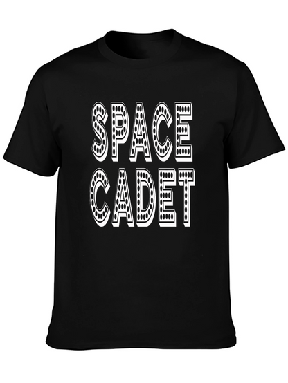 Camiseta Negra Space Cadet Diseño Retro