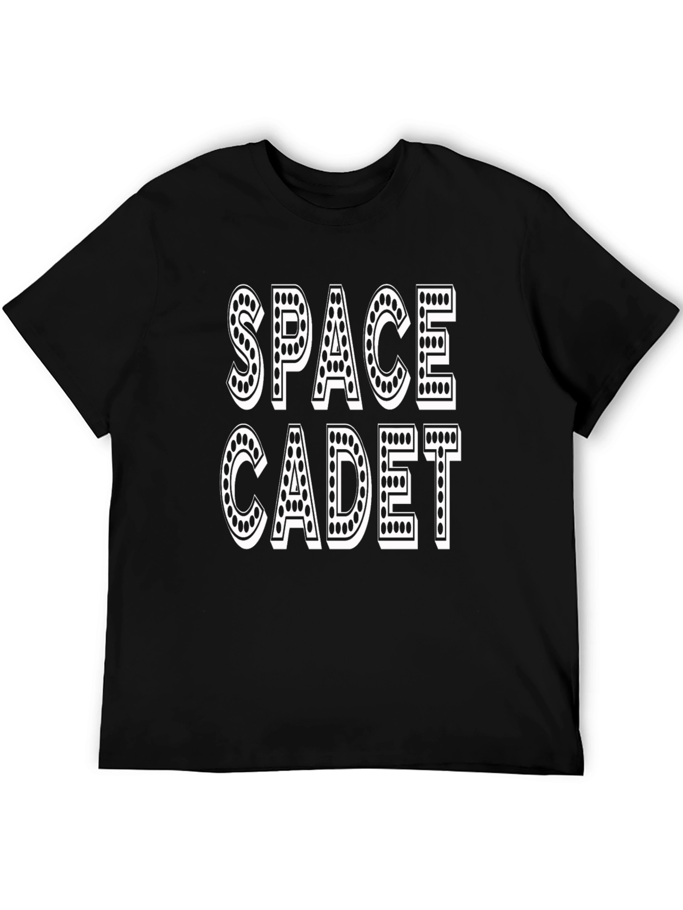 Camiseta Negra Space Cadet Diseño Retro