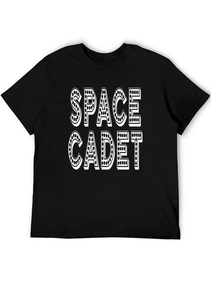 Camiseta Negra Space Cadet Diseño Retro