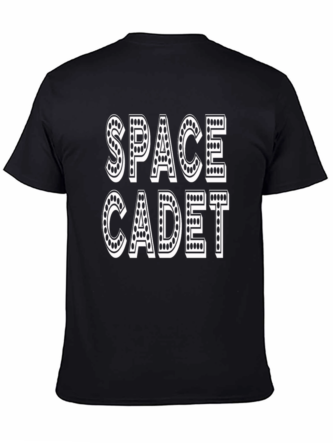 Camiseta Negra Space Cadet Diseño Retro