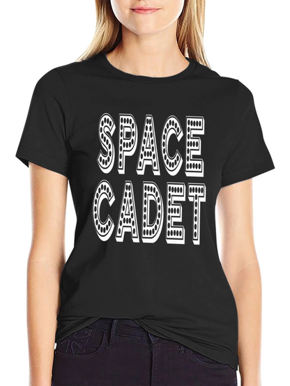 Camiseta Negra Space Cadet Diseño Retro
