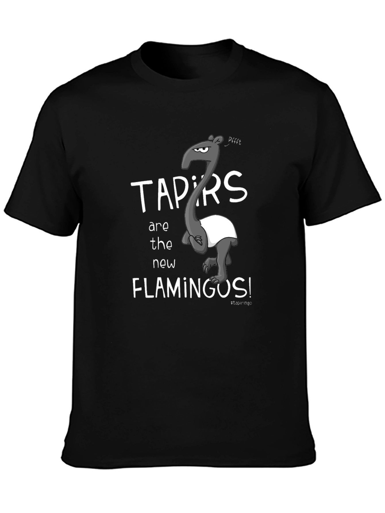 Camiseta Negra Tapirs Are the New Flamingos