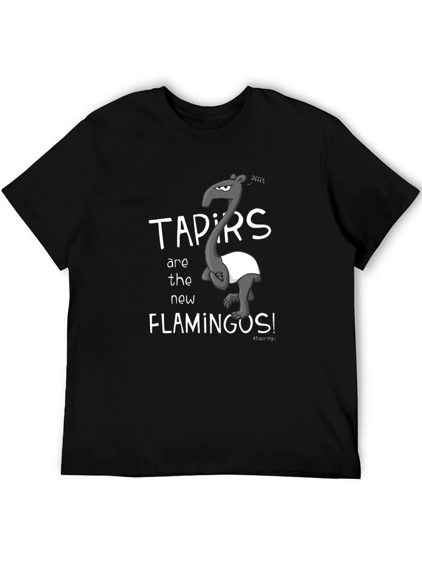 Camiseta Negra Tapirs Are the New Flamingos