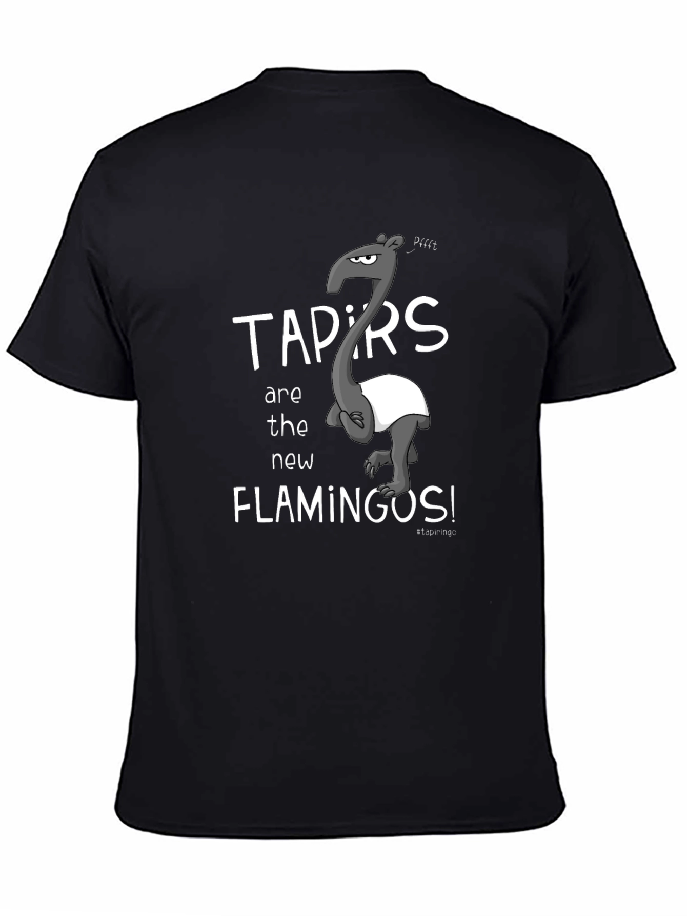 Camiseta Negra Tapirs Are the New Flamingos