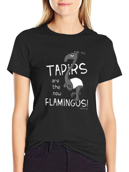Camiseta Negra Tapirs Are the New Flamingos