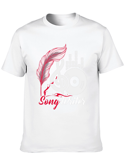 Camiseta Negra Songwriter para Amantes de la Música