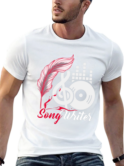 Camiseta Negra Songwriter para Amantes de la Música