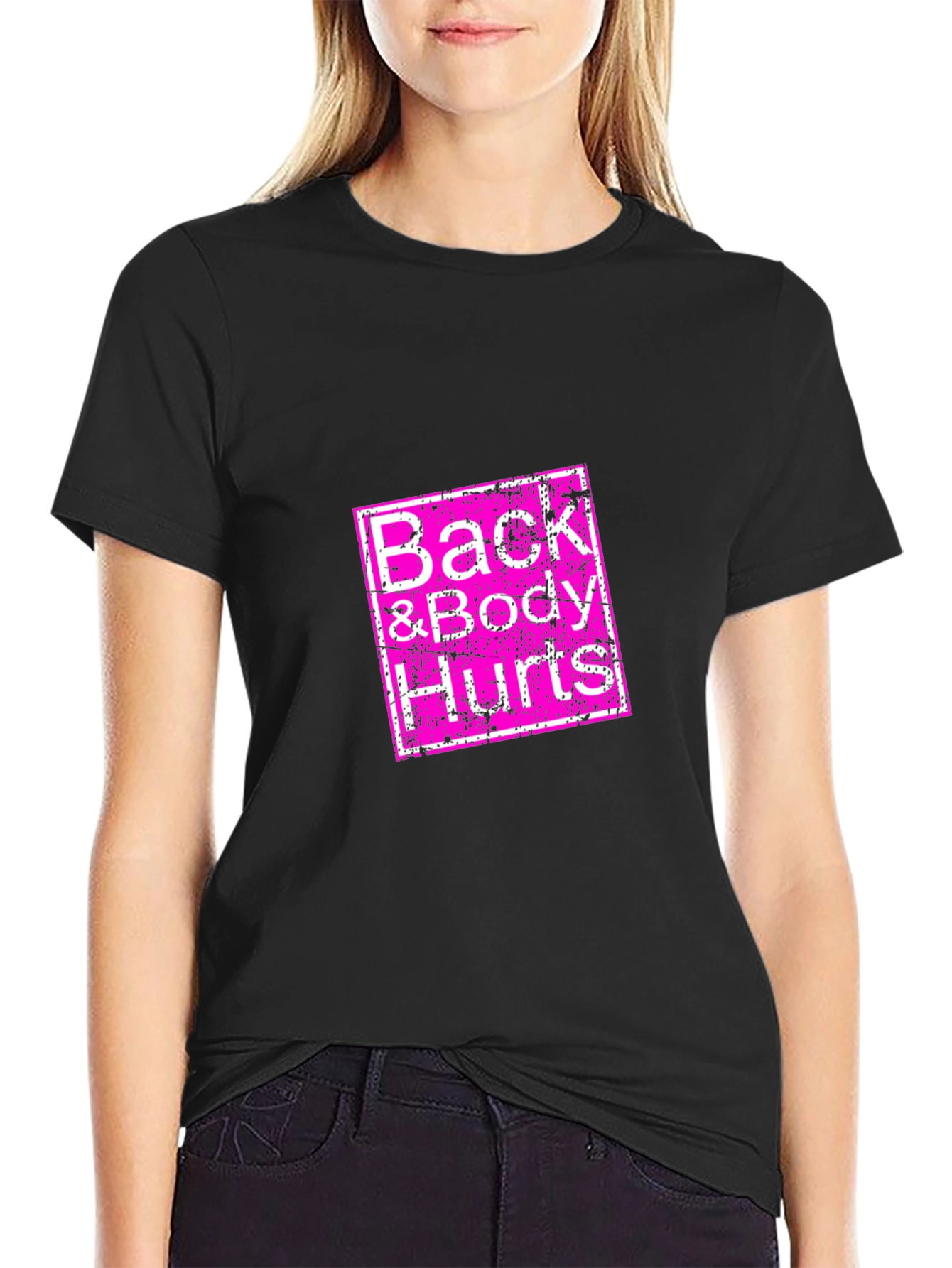 Camiseta Negra Back & Body Hurts