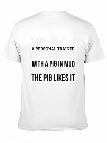 Camiseta Negra con Mensaje Divertido para Entrenador Personal