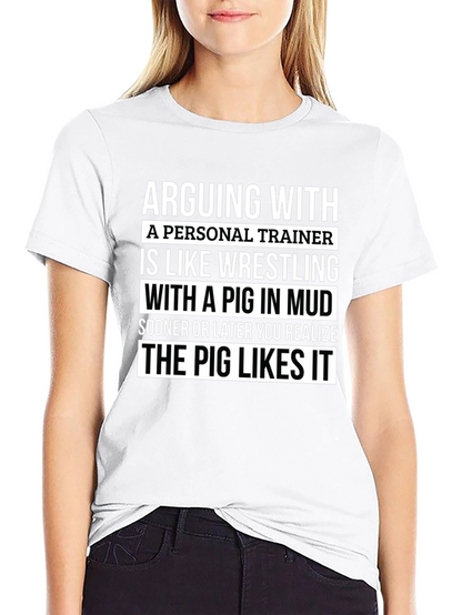 Camiseta Negra con Mensaje Divertido para Entrenador Personal