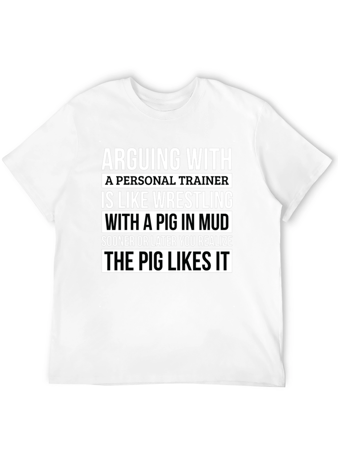 Camiseta Negra con Mensaje Divertido para Entrenador Personal