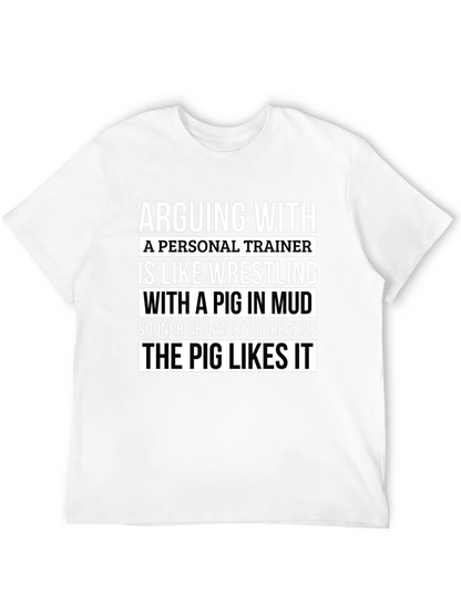 Camiseta Negra con Mensaje Divertido para Entrenador Personal