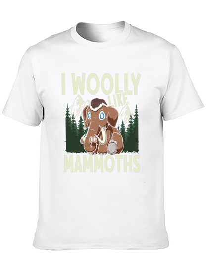 Camiseta Negra Me Encantan los Mamuts Lanudos