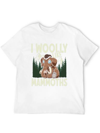 Camiseta Negra Me Encantan los Mamuts Lanudos